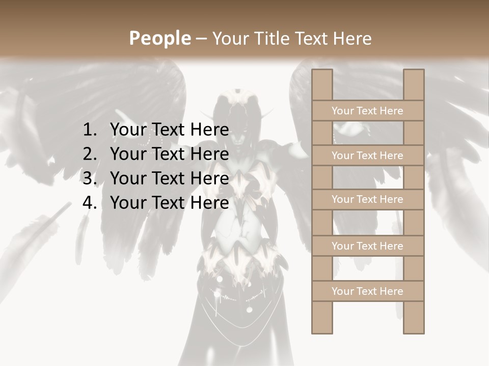 Evil Dark Angel PowerPoint Template