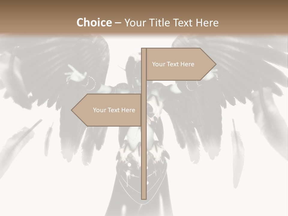 Evil Dark Angel PowerPoint Template