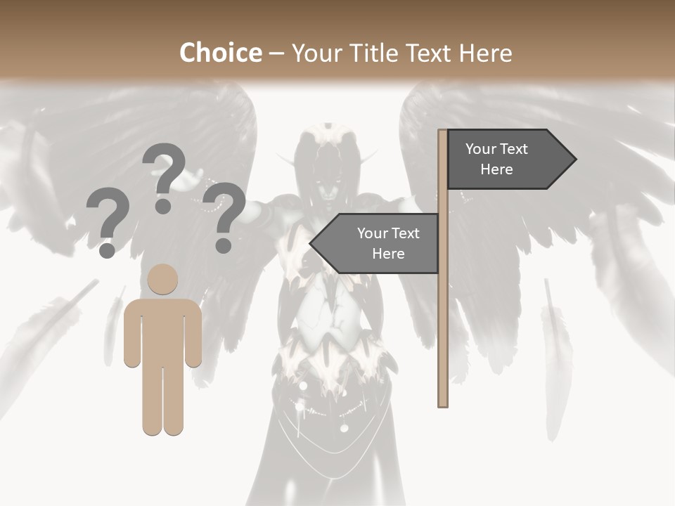 Evil Dark Angel PowerPoint Template