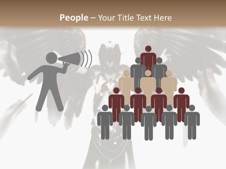 Evil Dark Angel PowerPoint Template