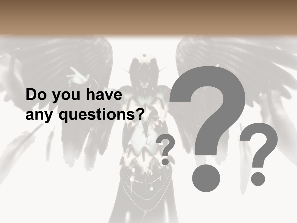 Evil Dark Angel PowerPoint Template