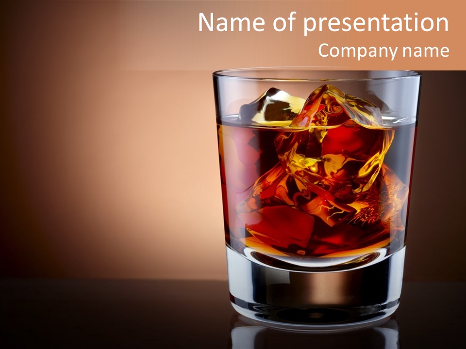 Cocktail Cube Single PowerPoint Template