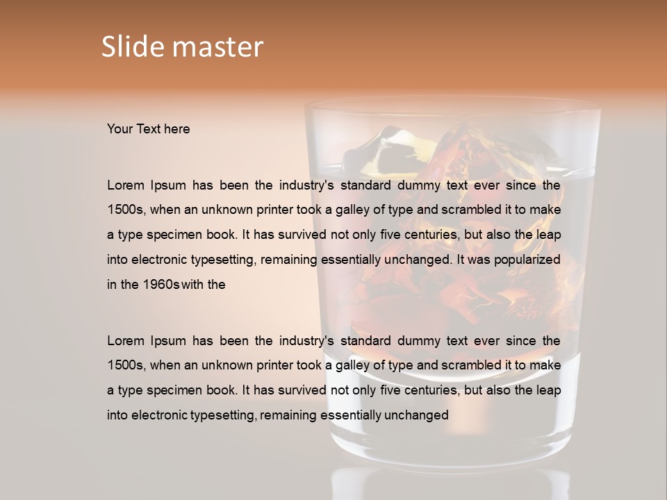 Cocktail Cube Single PowerPoint Template