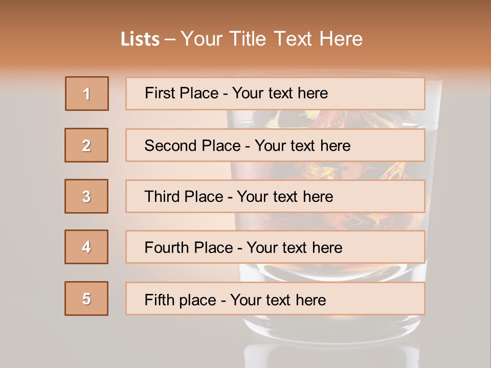 Cocktail Cube Single PowerPoint Template