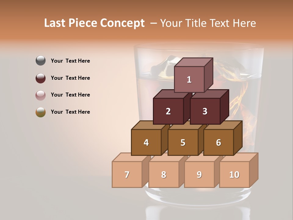 Cocktail Cube Single PowerPoint Template