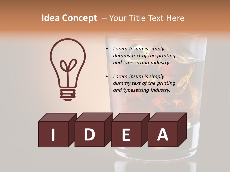 Cocktail Cube Single PowerPoint Template