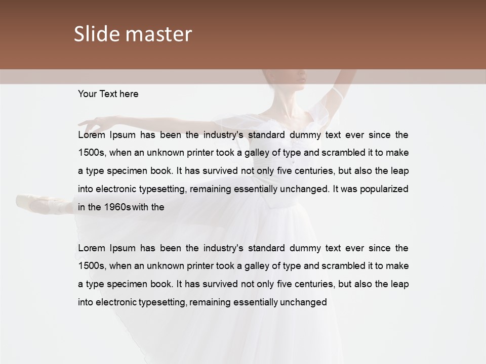 Dancer Girl Tutu PowerPoint Template