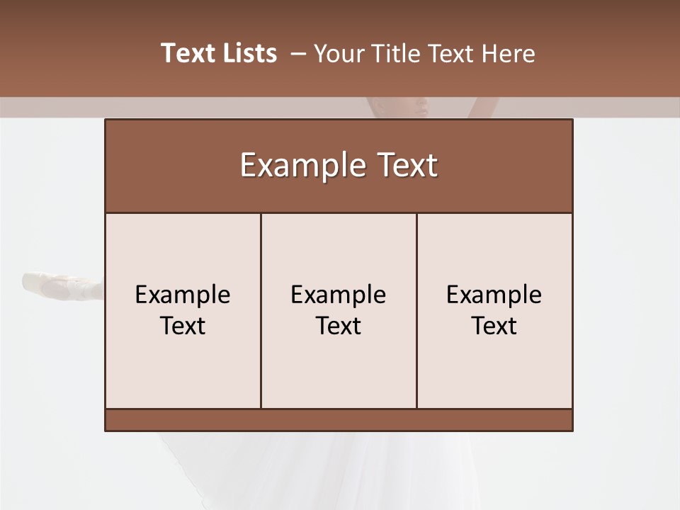 Dancer Girl Tutu PowerPoint Template