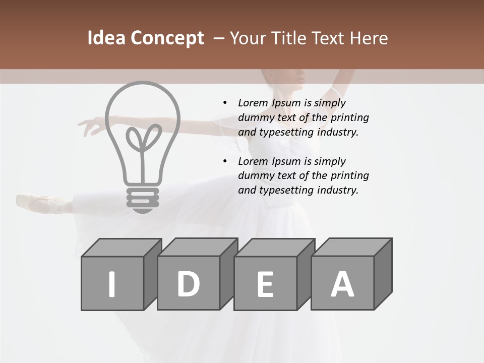 Dancer Girl Tutu PowerPoint Template