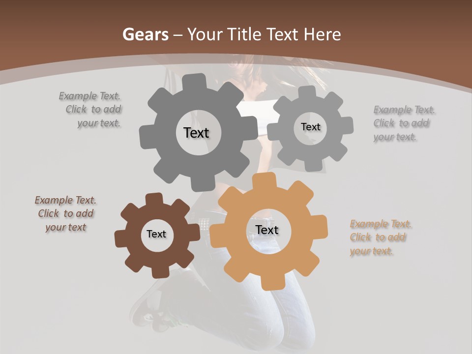 Moving Performer Stretching PowerPoint Template