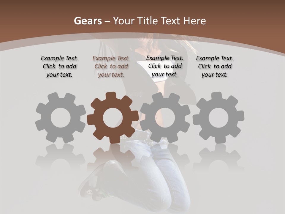 Moving Performer Stretching PowerPoint Template