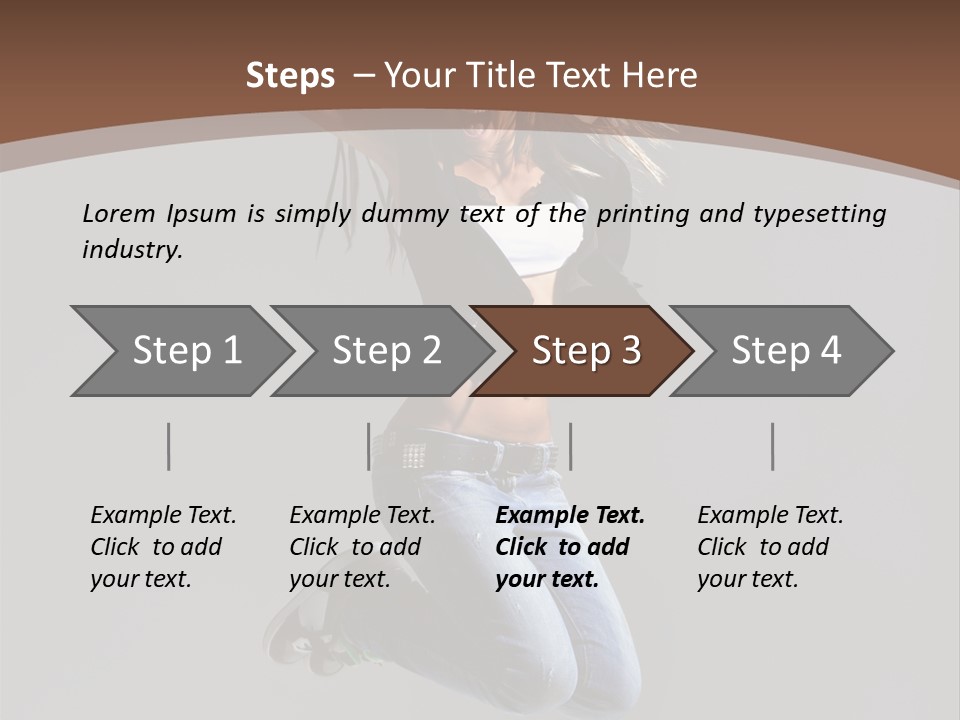 Moving Performer Stretching PowerPoint Template