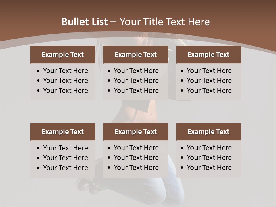 Moving Performer Stretching PowerPoint Template