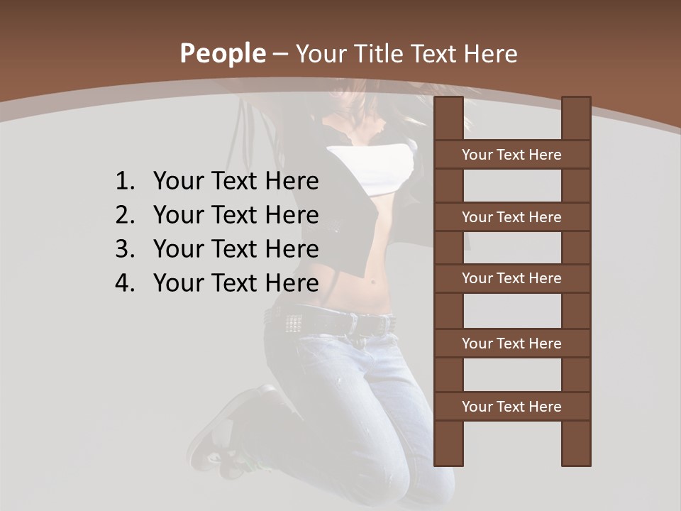 Moving Performer Stretching PowerPoint Template