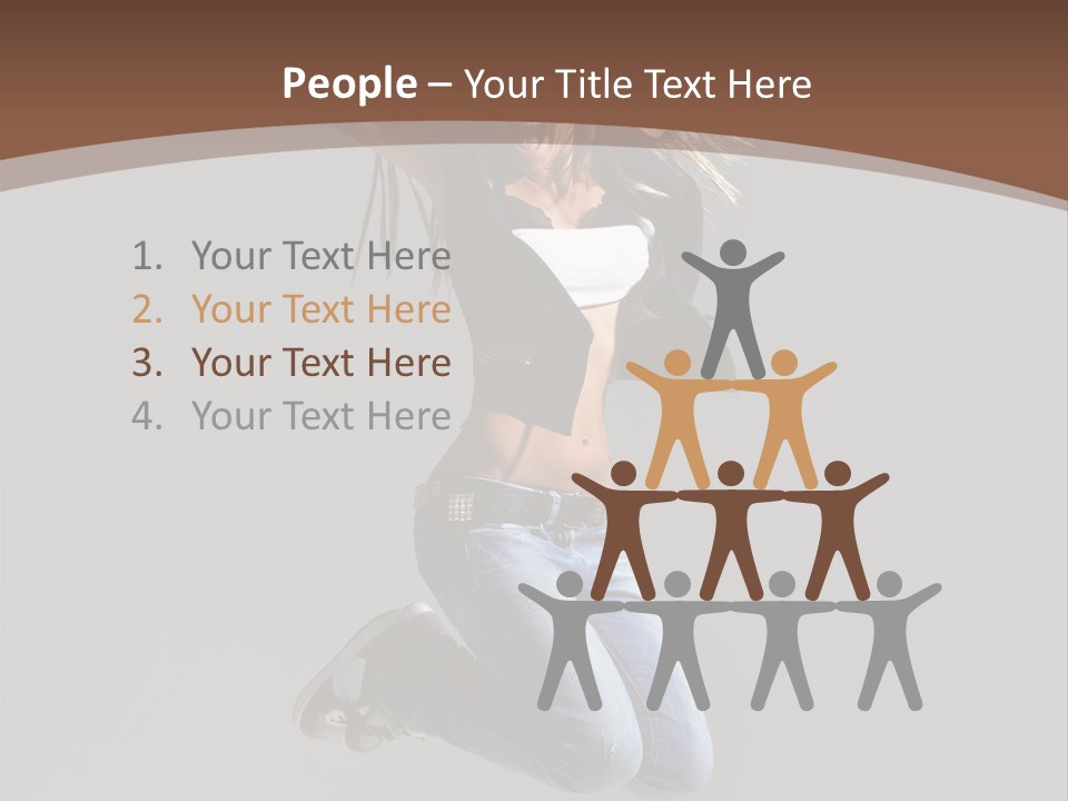 Moving Performer Stretching PowerPoint Template