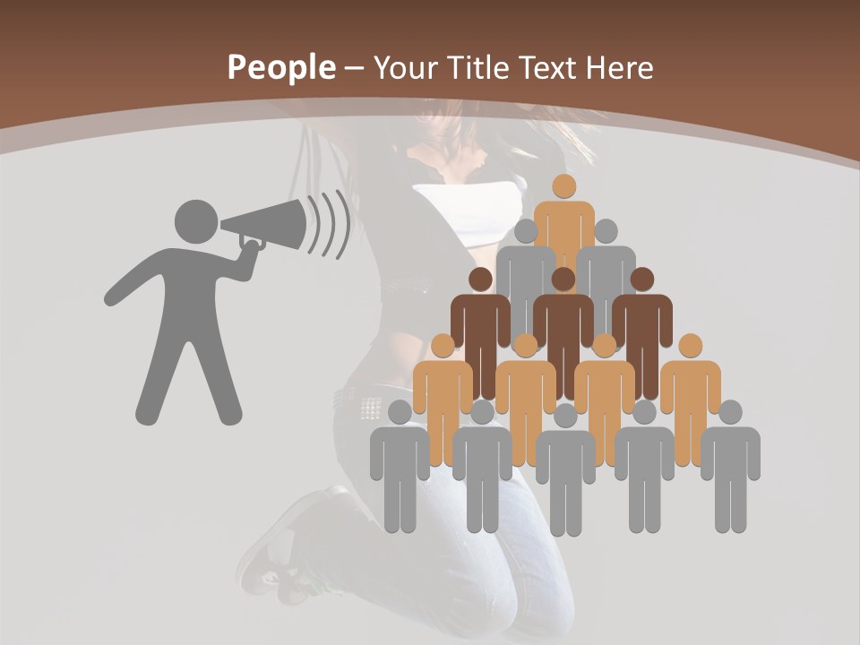 Moving Performer Stretching PowerPoint Template