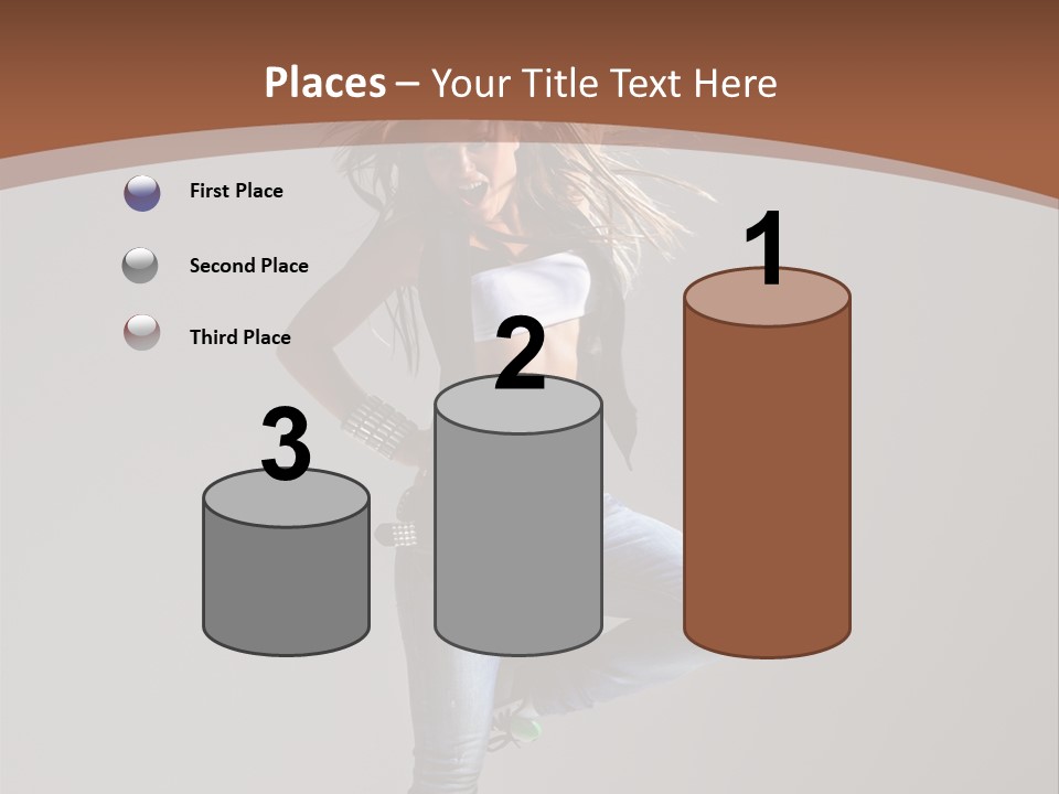 Pose Gymnastic Elegance PowerPoint Template