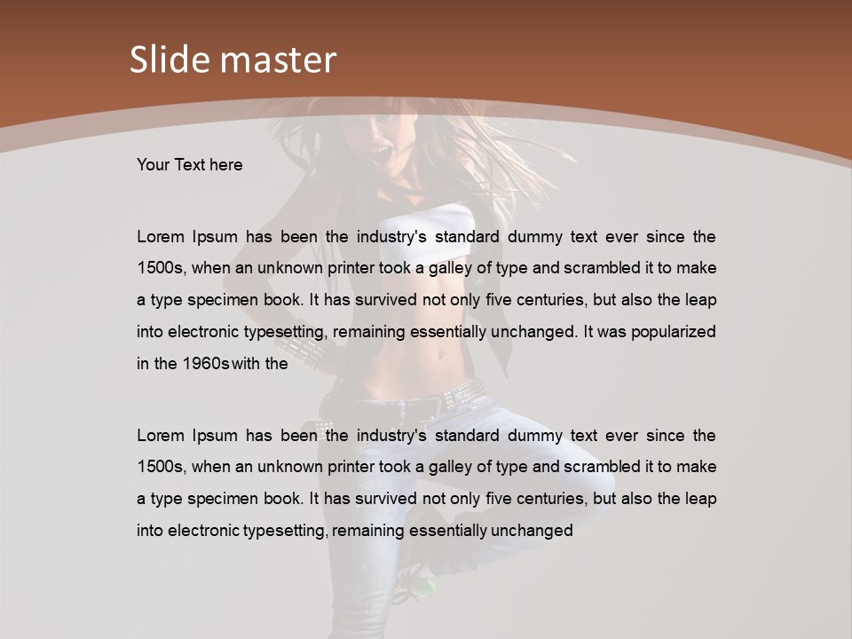 Pose Gymnastic Elegance PowerPoint Template