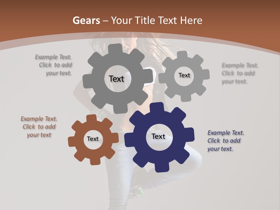 Pose Gymnastic Elegance PowerPoint Template