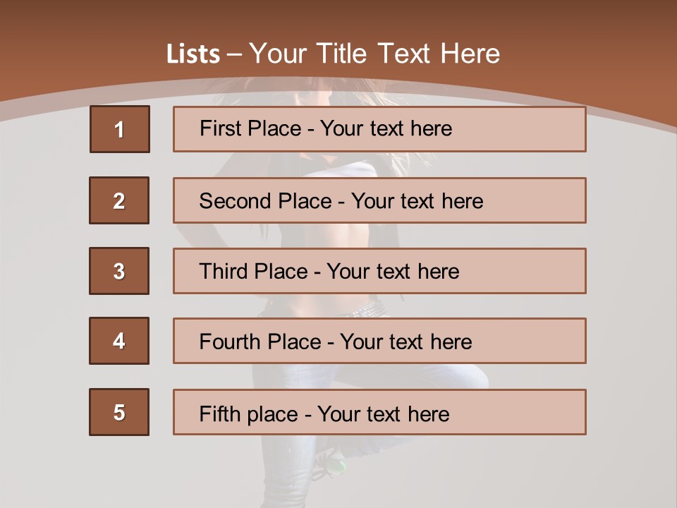 Pose Gymnastic Elegance PowerPoint Template