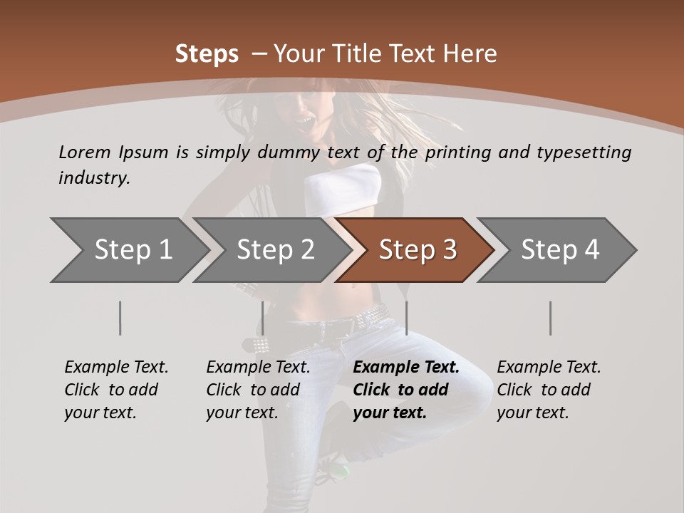 Pose Gymnastic Elegance PowerPoint Template