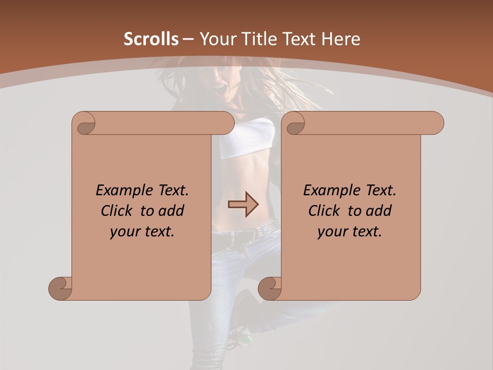 Pose Gymnastic Elegance PowerPoint Template