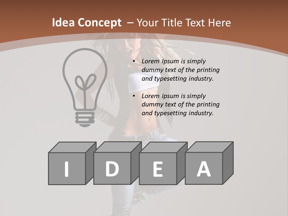 Pose Gymnastic Elegance PowerPoint Template