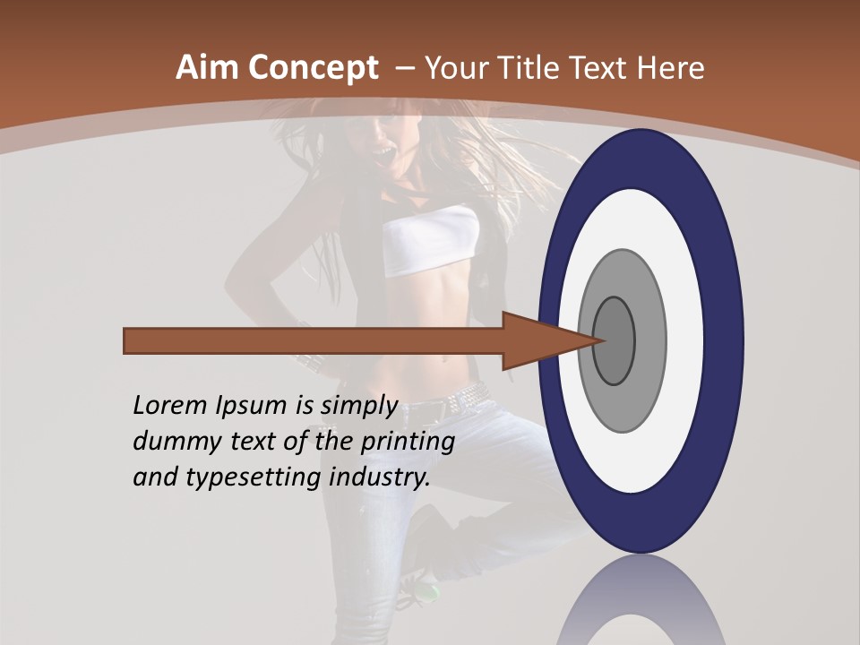 Pose Gymnastic Elegance PowerPoint Template