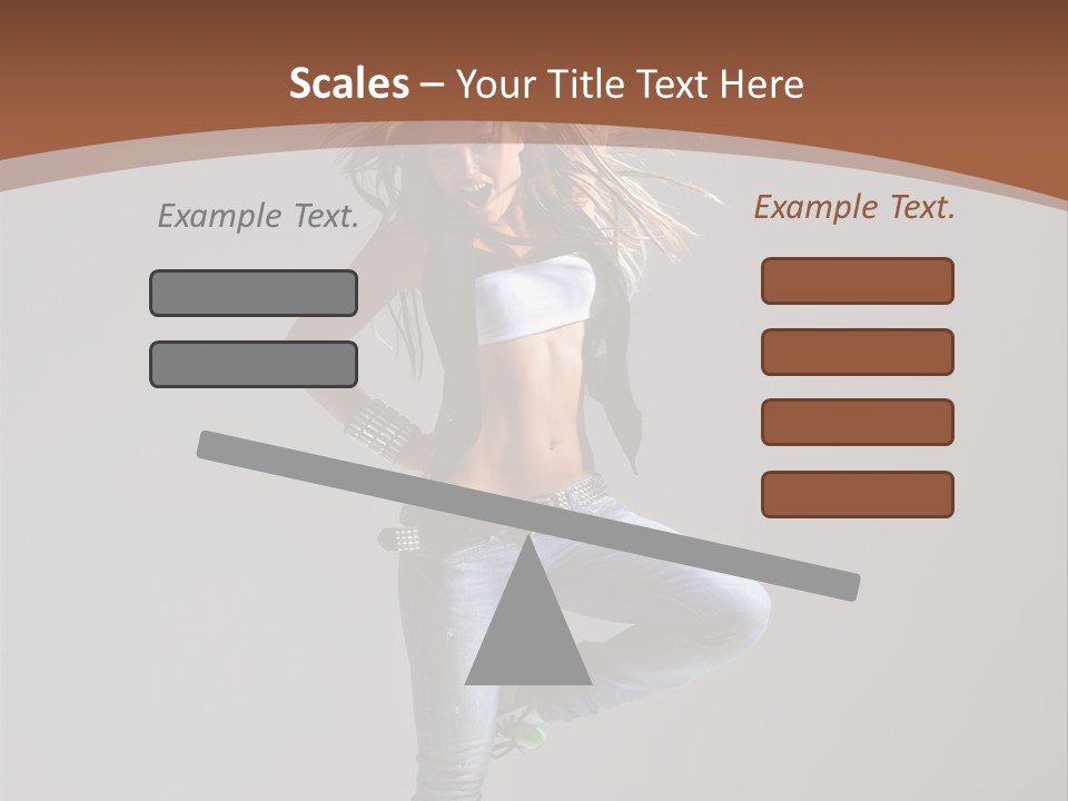 Pose Gymnastic Elegance PowerPoint Template