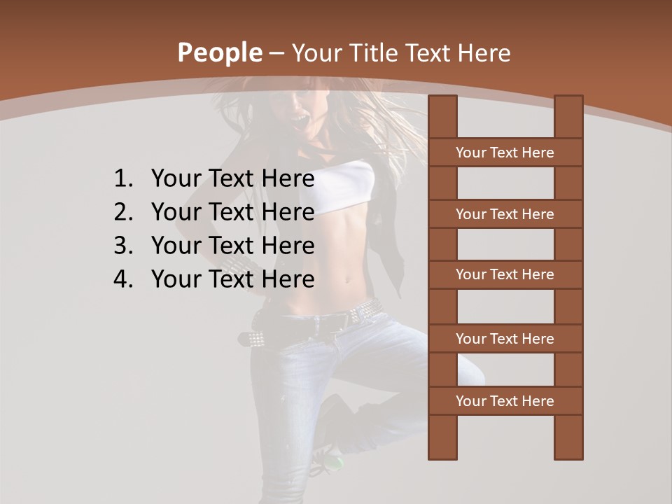Pose Gymnastic Elegance PowerPoint Template