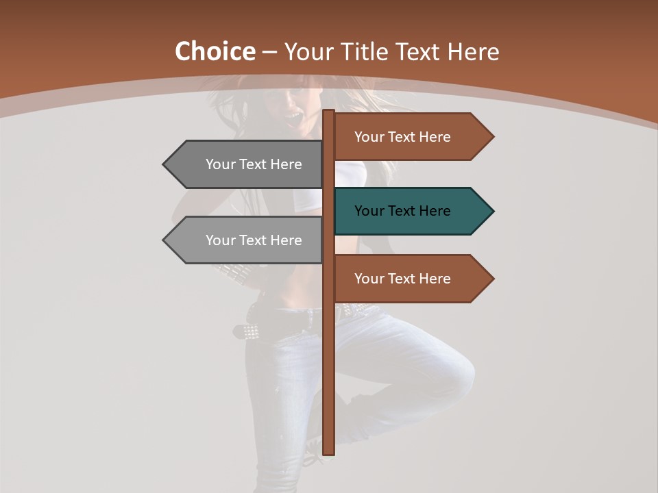 Pose Gymnastic Elegance PowerPoint Template