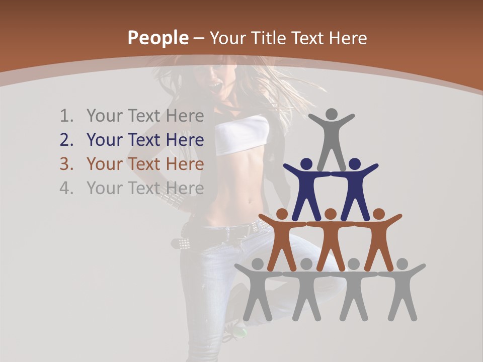 Pose Gymnastic Elegance PowerPoint Template