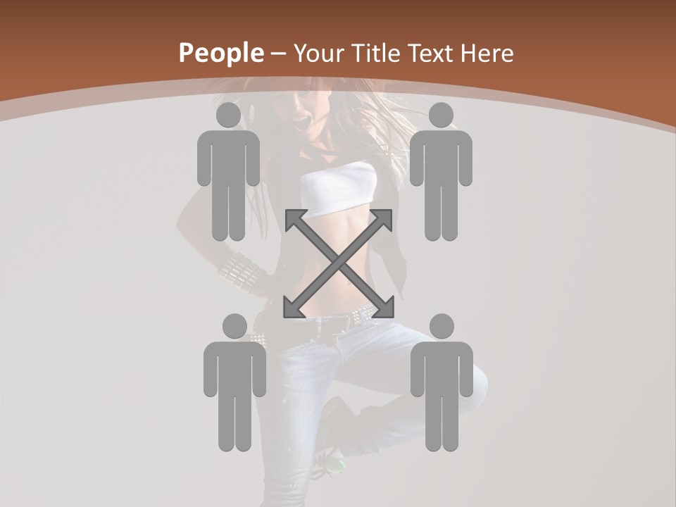 Pose Gymnastic Elegance PowerPoint Template