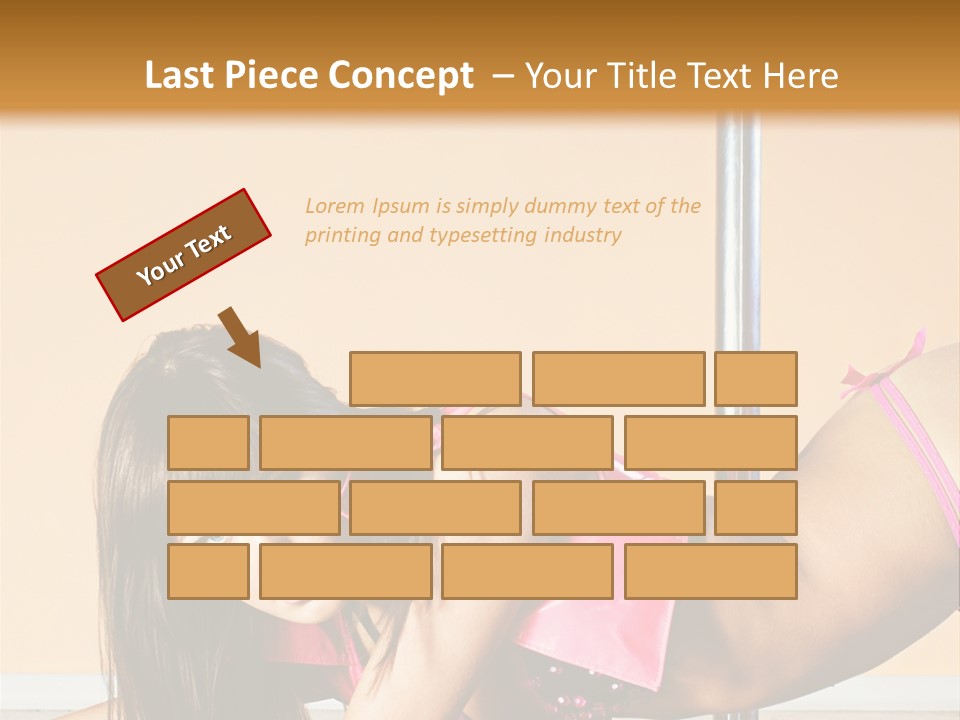 Activity Down Woman PowerPoint Template