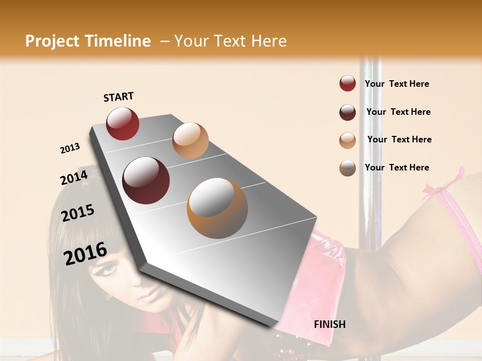 Activity Down Woman PowerPoint Template