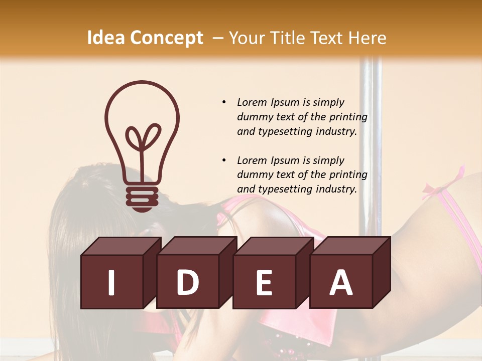 Activity Down Woman PowerPoint Template