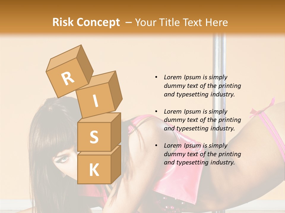 Activity Down Woman PowerPoint Template