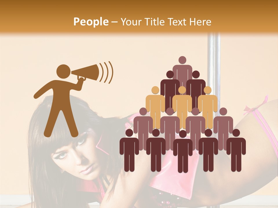 Activity Down Woman PowerPoint Template