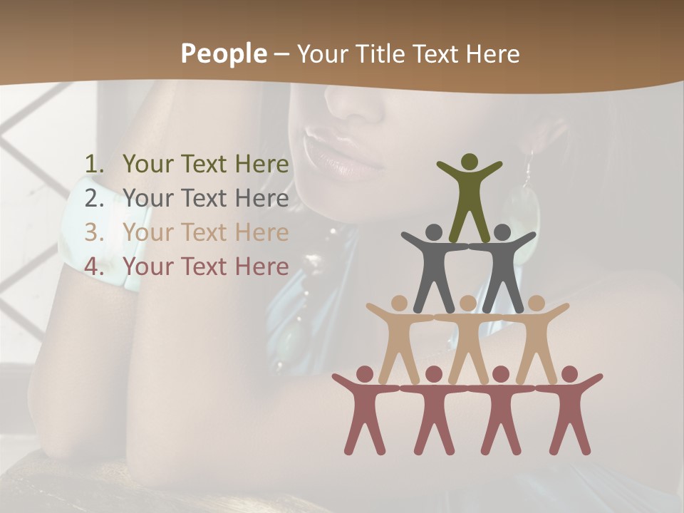 Figure Lips Passion PowerPoint Template