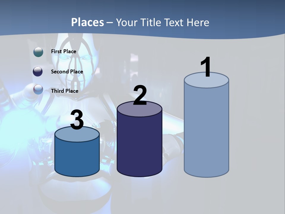 Humanoid Future Warrior PowerPoint Template