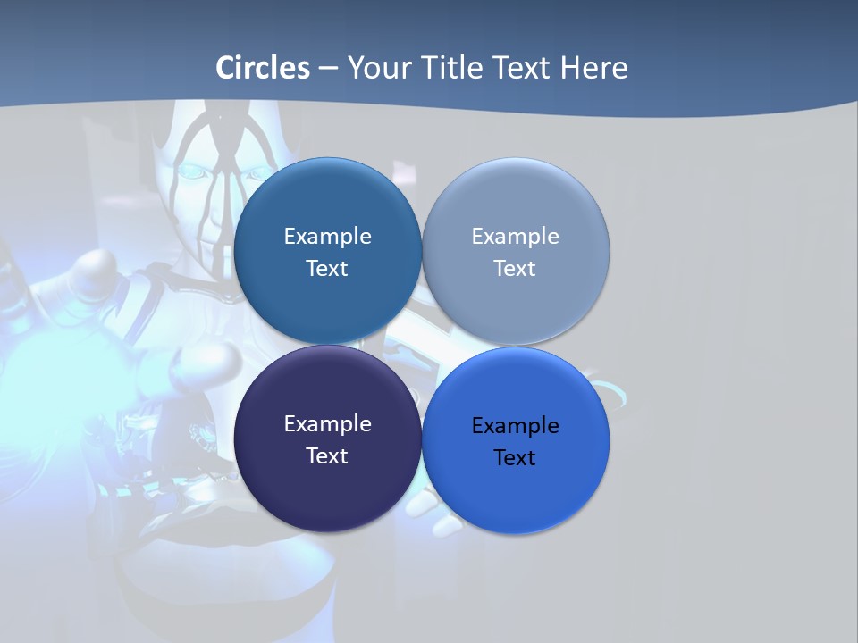 Humanoid Future Warrior PowerPoint Template