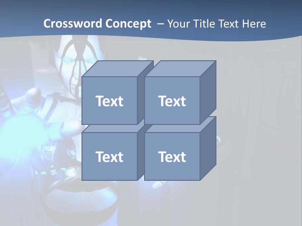 Humanoid Future Warrior PowerPoint Template