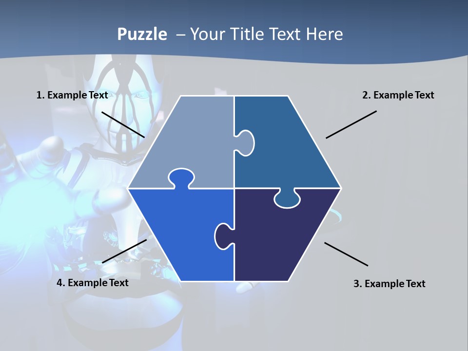 Humanoid Future Warrior PowerPoint Template
