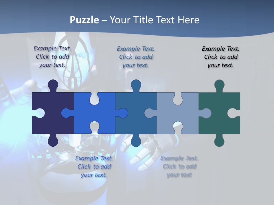 Humanoid Future Warrior PowerPoint Template