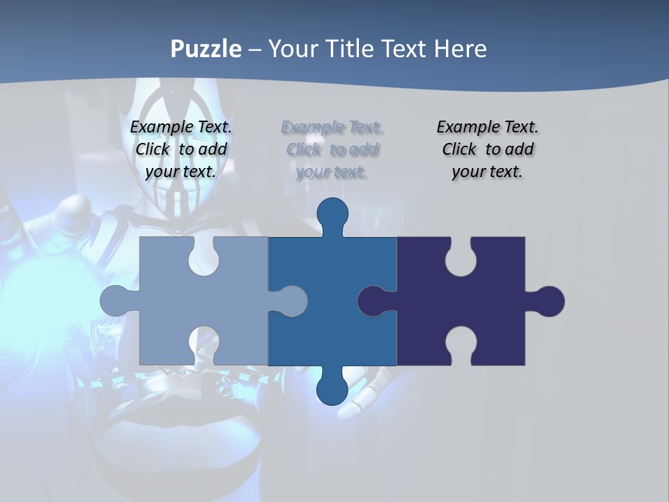 Humanoid Future Warrior PowerPoint Template
