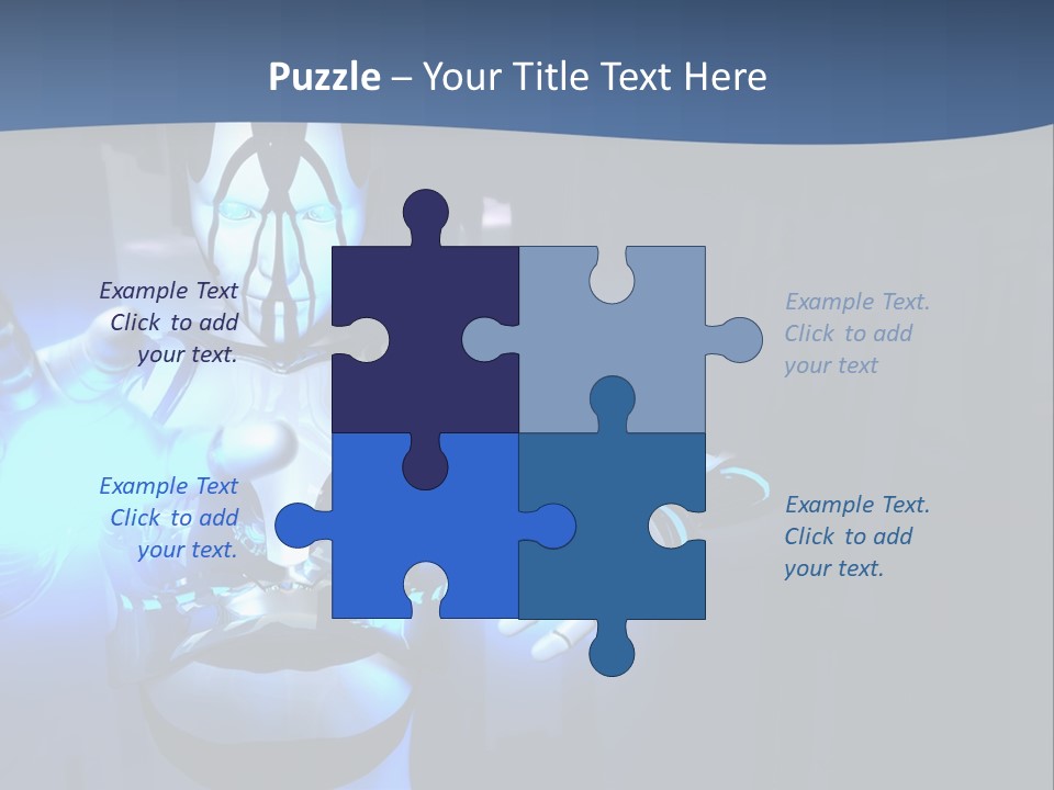 Humanoid Future Warrior PowerPoint Template