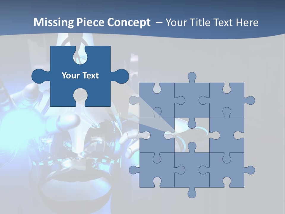 Humanoid Future Warrior PowerPoint Template