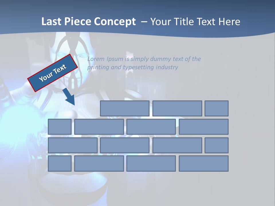 Humanoid Future Warrior PowerPoint Template