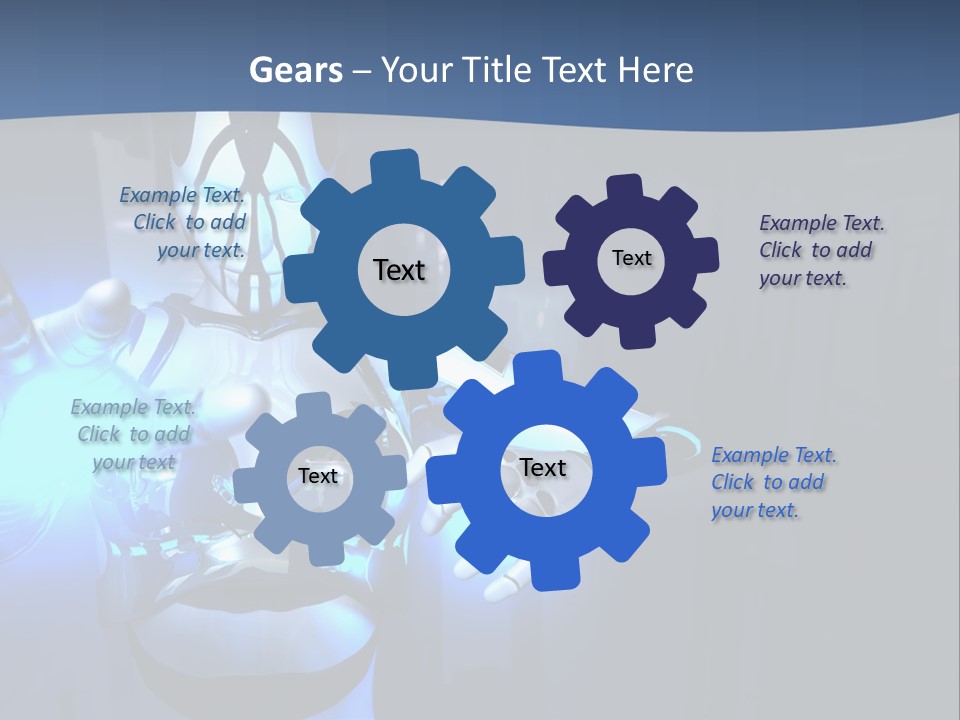 Humanoid Future Warrior PowerPoint Template