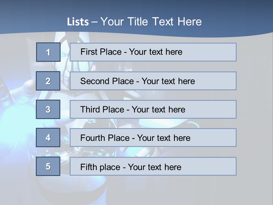 Humanoid Future Warrior PowerPoint Template
